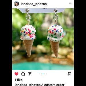Icecream earrings! One of a kind